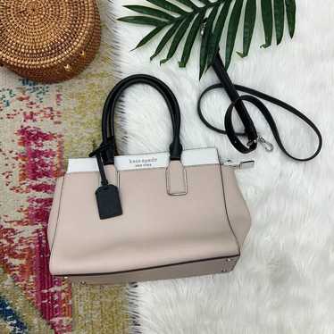 Kate Spade Beige Tan Black Leather Cameron Colorbl