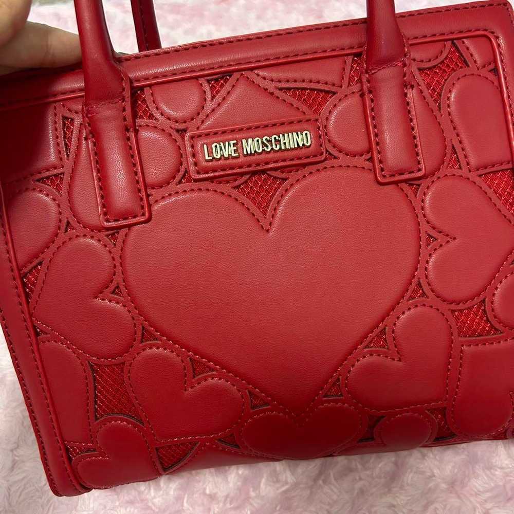 LOVE MOSCHINO Heart 2way Handbag with Patterned L… - image 4