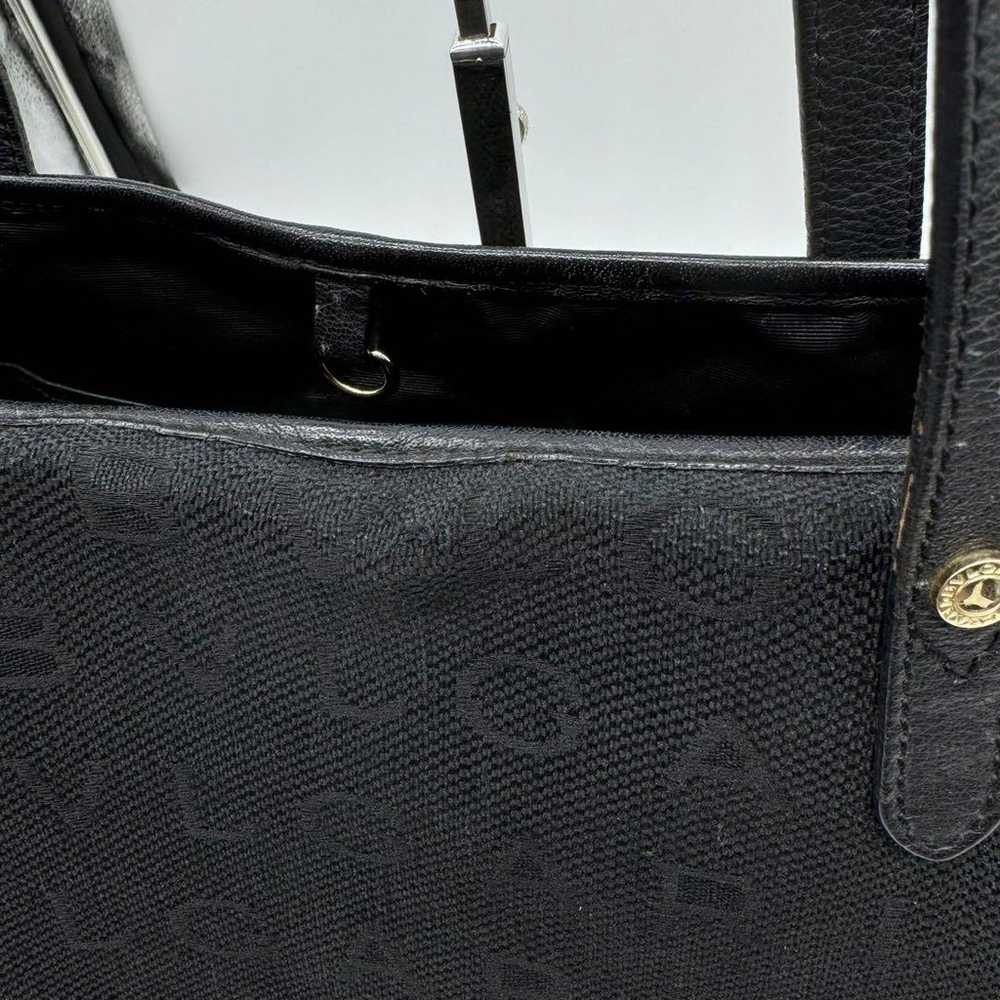 BVLGARI Logo Mania Canvas x Leather Tote Bag Black - image 11