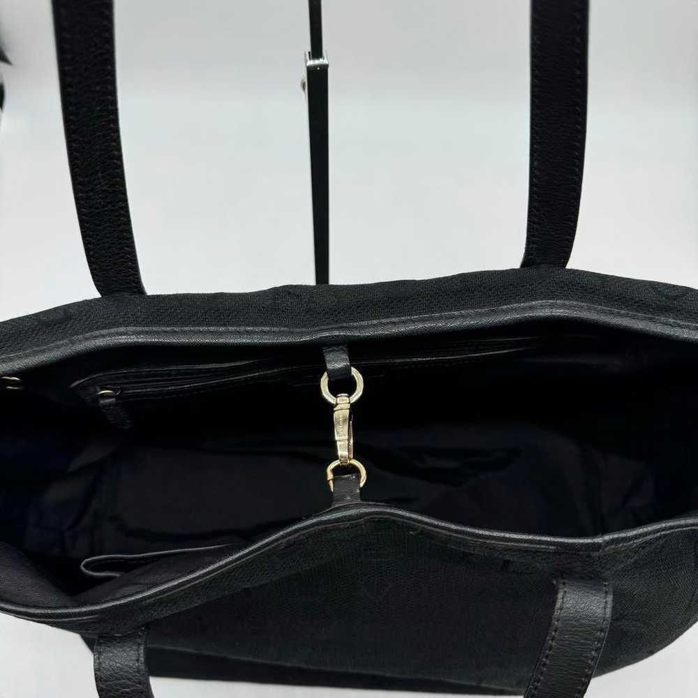 BVLGARI Logo Mania Canvas x Leather Tote Bag Black - image 7