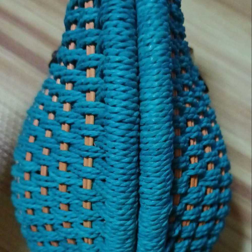 kate spade Turquoise Straw Basket Bag - image 4