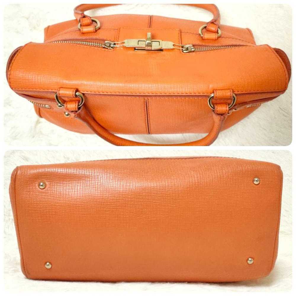 Popular color Max Mara handbag Margaux orange lea… - image 5