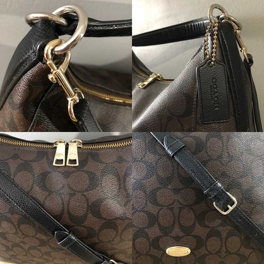 Coach F34910 Celeste Signature Brown/Black Coated… - image 9