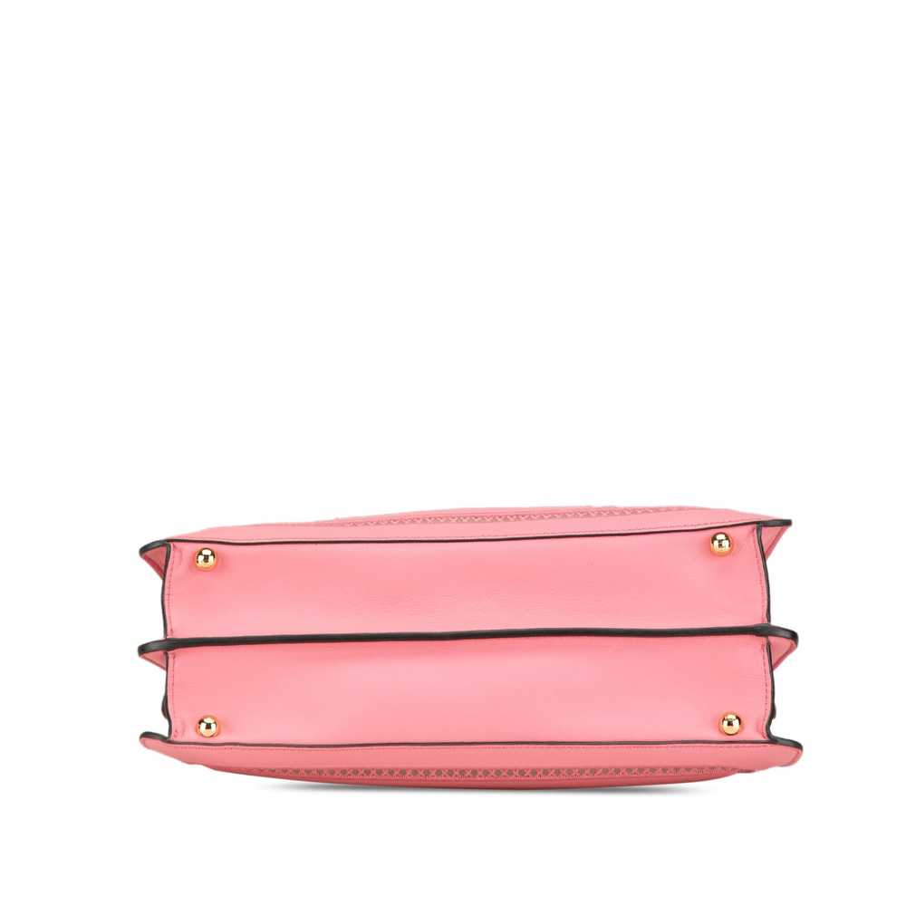 Pink Fendi Medium Embroidered Calfskin Peekaboo I… - image 3