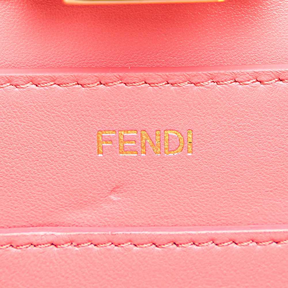 Pink Fendi Medium Embroidered Calfskin Peekaboo I… - image 6