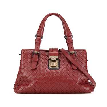 Red Bottega Veneta Mini Nappa Intrecciato Roma Sa… - image 1