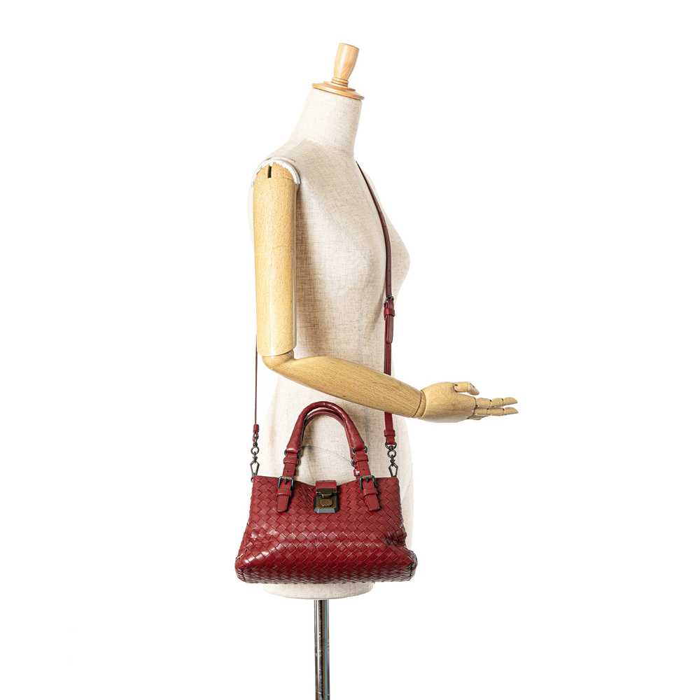 Red Bottega Veneta Mini Nappa Intrecciato Roma Sa… - image 8