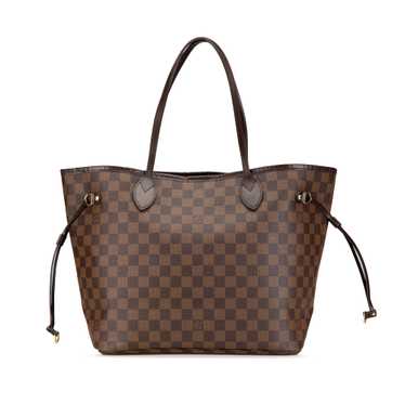 Brown Louis Vuitton Damier Ebene Neverfull MM Tote