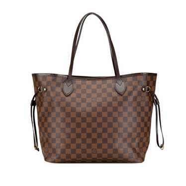 Brown Louis Vuitton Damier Ebene Neverfull MM Tote