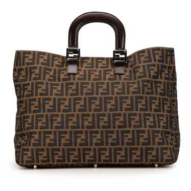 Brown Fendi Large Zucca Canvas Twins Tote