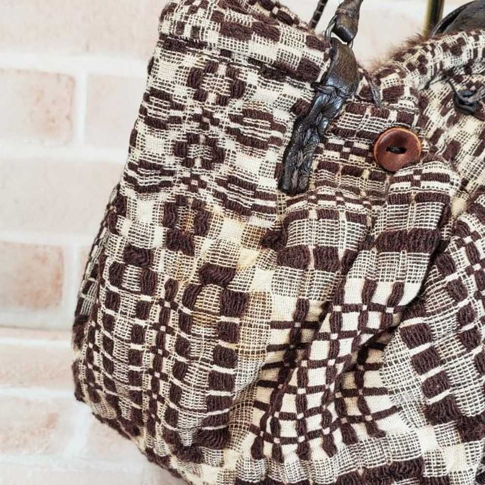 Ebagos ☆ Pattern Jacquard Woven Fabric Handbag wi… - image 9