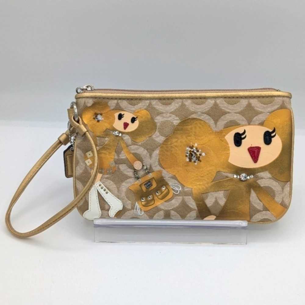 Coach Poppy Chan Goldy Wristlet HTF Rare Limited … - image 1