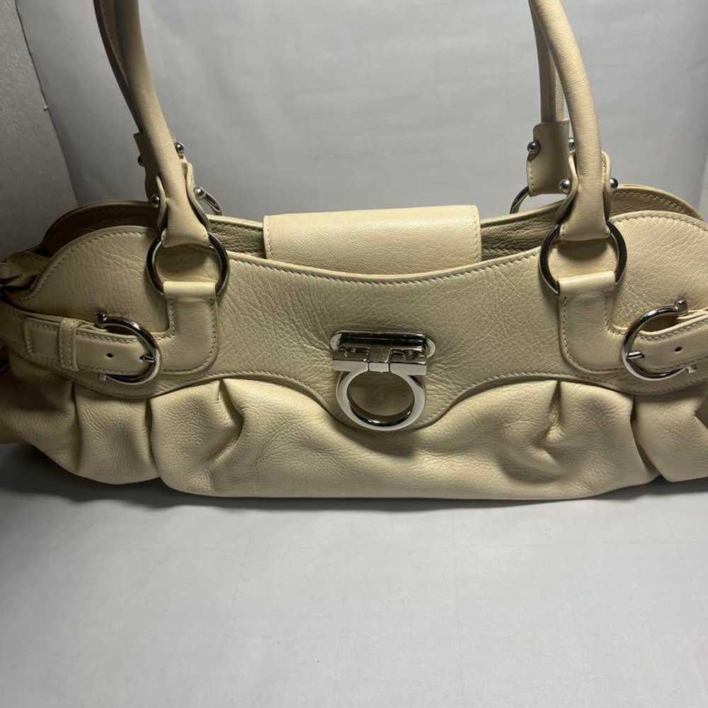 Ferragamo handbag in white. - image 1