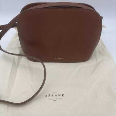 EUC Sezane Heritage Victor Crossbody Bag, Cognac … - image 1