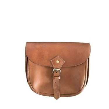 Vintage inspired Genuine Leather Tan Messenger Bag - image 1