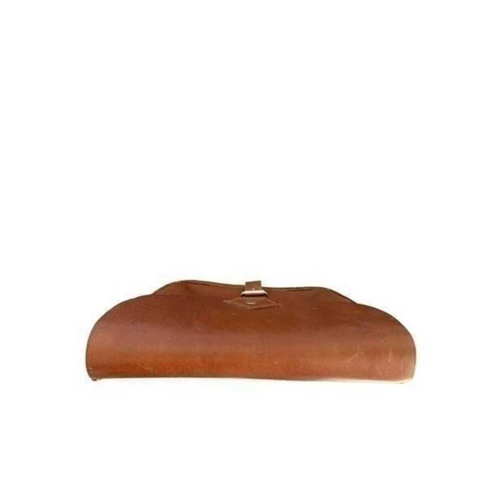 Vintage inspired Genuine Leather Tan Messenger Bag - image 4