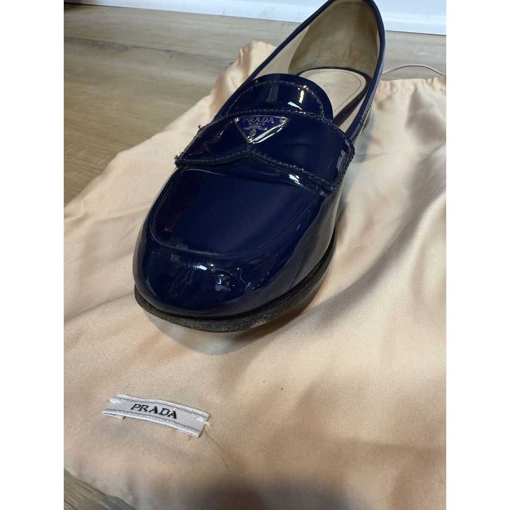 Prada × Vintage Vintage Prada Patent Leather Navy… - image 10