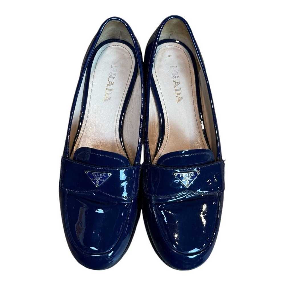 Prada × Vintage Vintage Prada Patent Leather Navy… - image 2