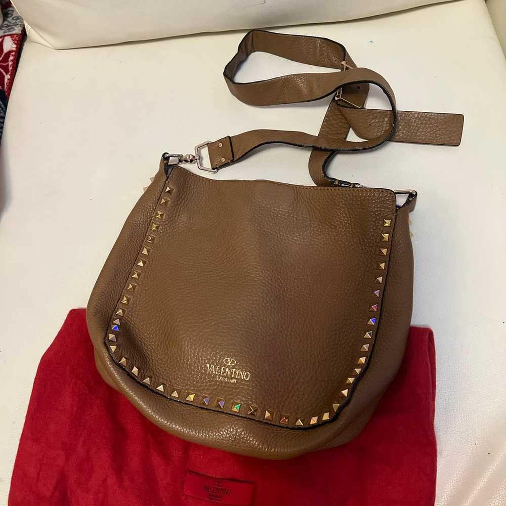 Valentino garavani brown Rockstud Hobo bag - image 3