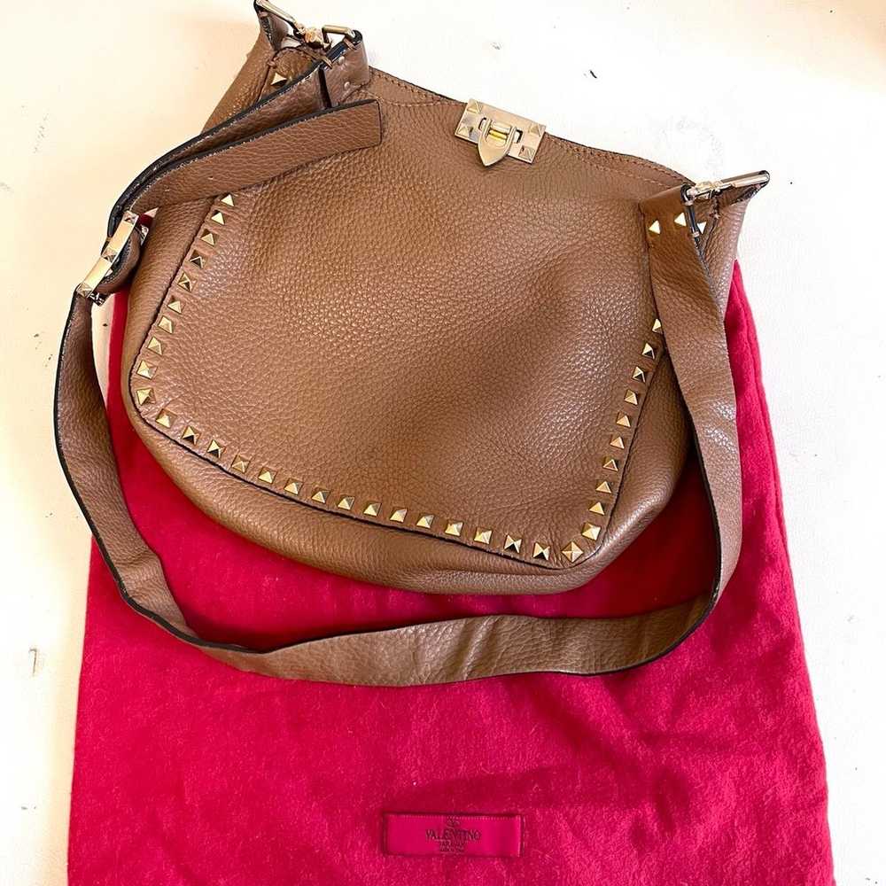 Valentino garavani brown Rockstud Hobo bag - image 6