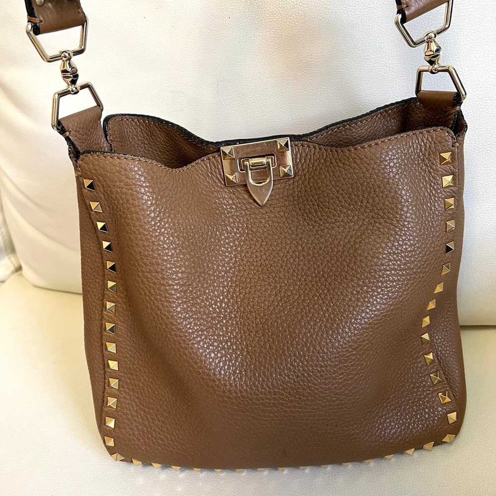 Valentino garavani brown Rockstud Hobo bag - image 9