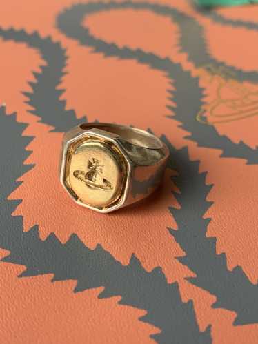 Vivienne Westwood Vintage Gold Signet Ring in 925 