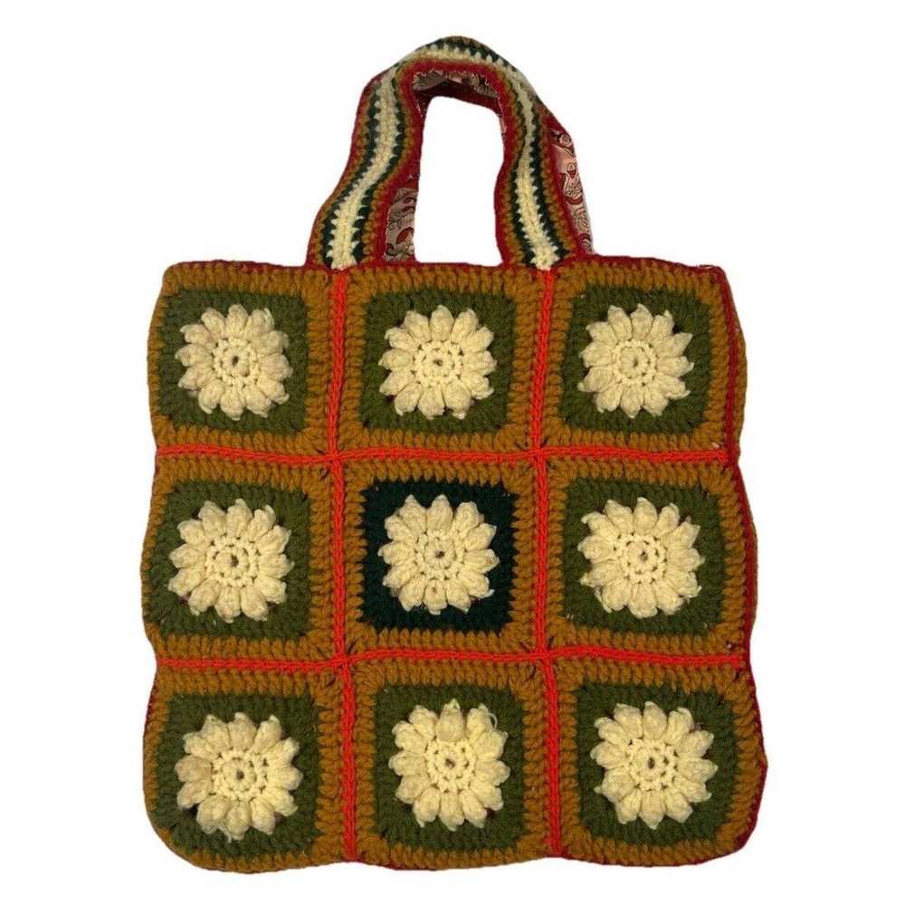 Handmade Colorful Daisy Crochet Bag, Granny Squar… - image 1