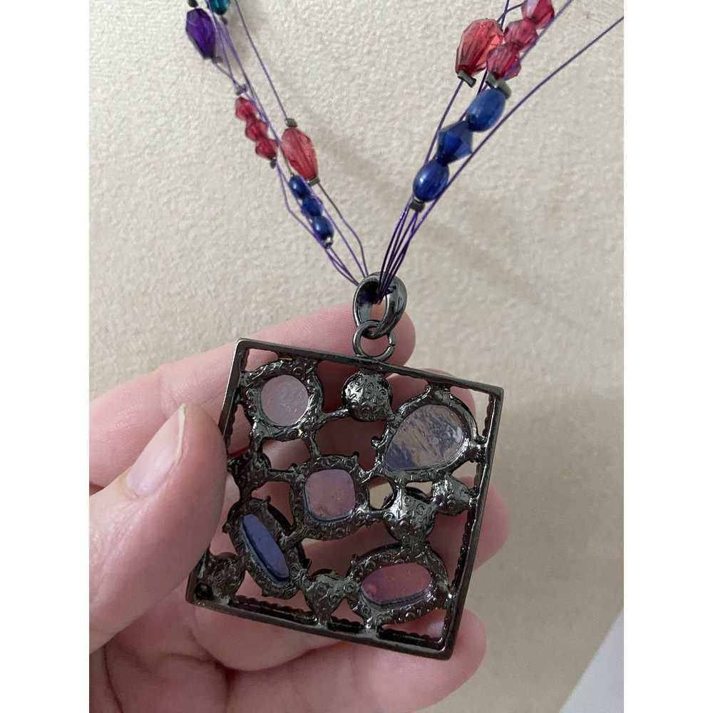 Generic Colorful glass pendant layered floating b… - image 3