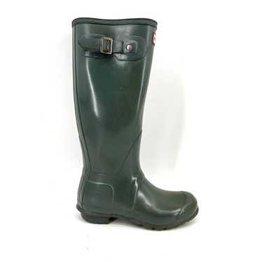 Hunter tall green rubber boots (women’s 7)