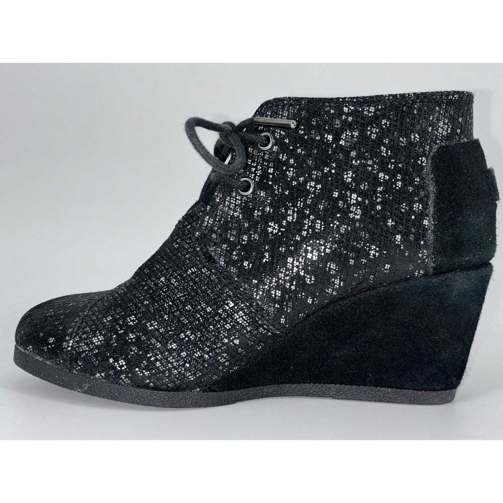 TOMS Desert Wedge Women’s Sequin Ankle Bootie Bla… - image 7