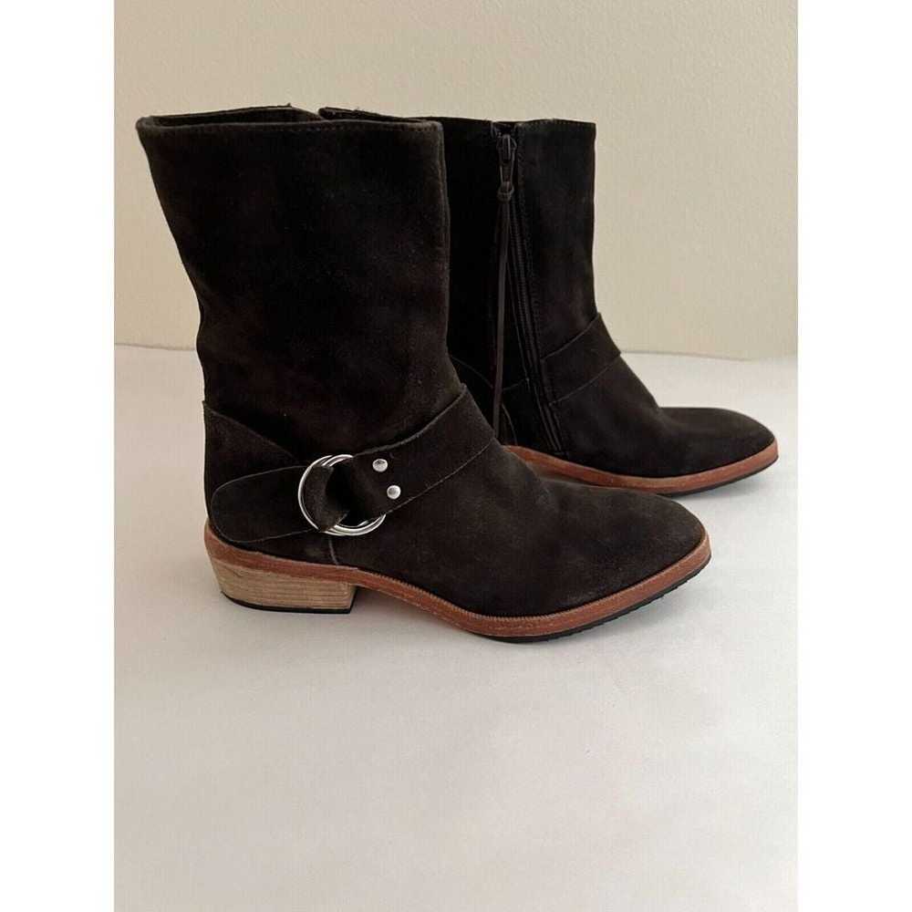 Free People Womens Suede Leather Ankle Boots Sz 7… - image 3