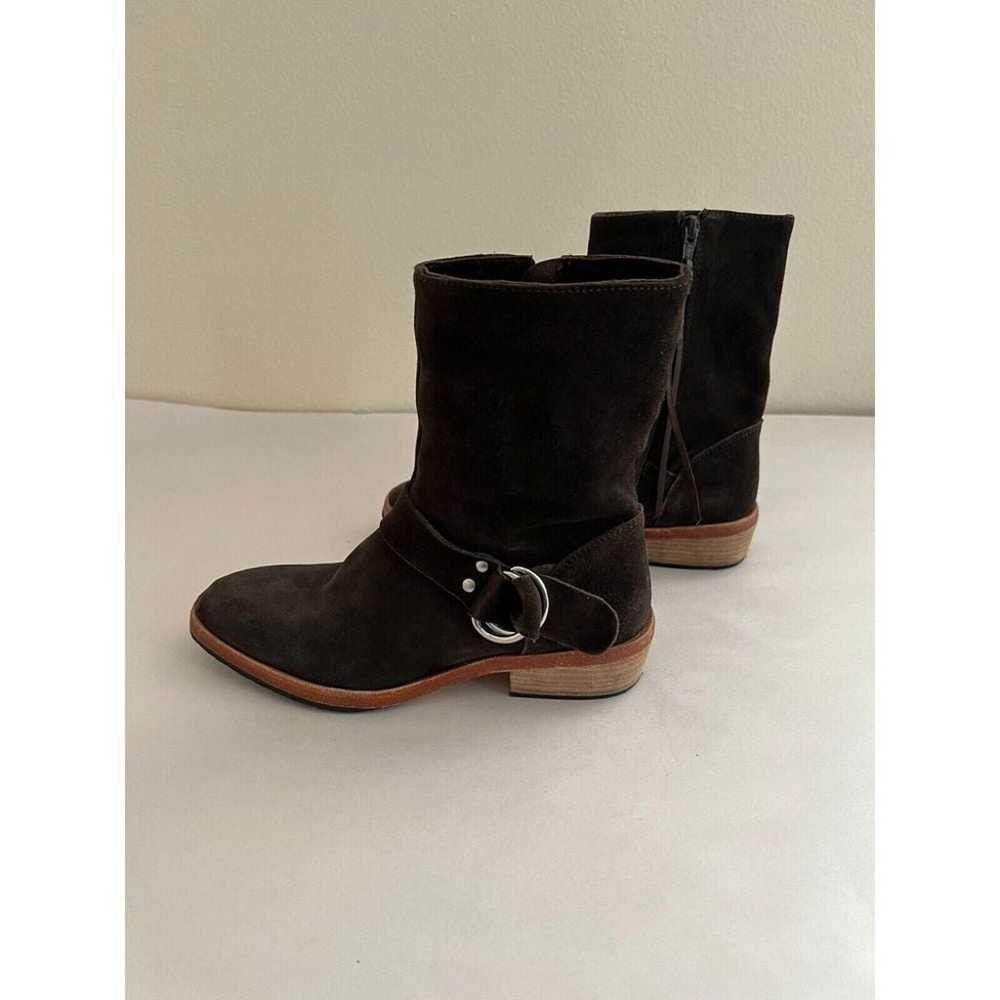 Free People Womens Suede Leather Ankle Boots Sz 7… - image 6