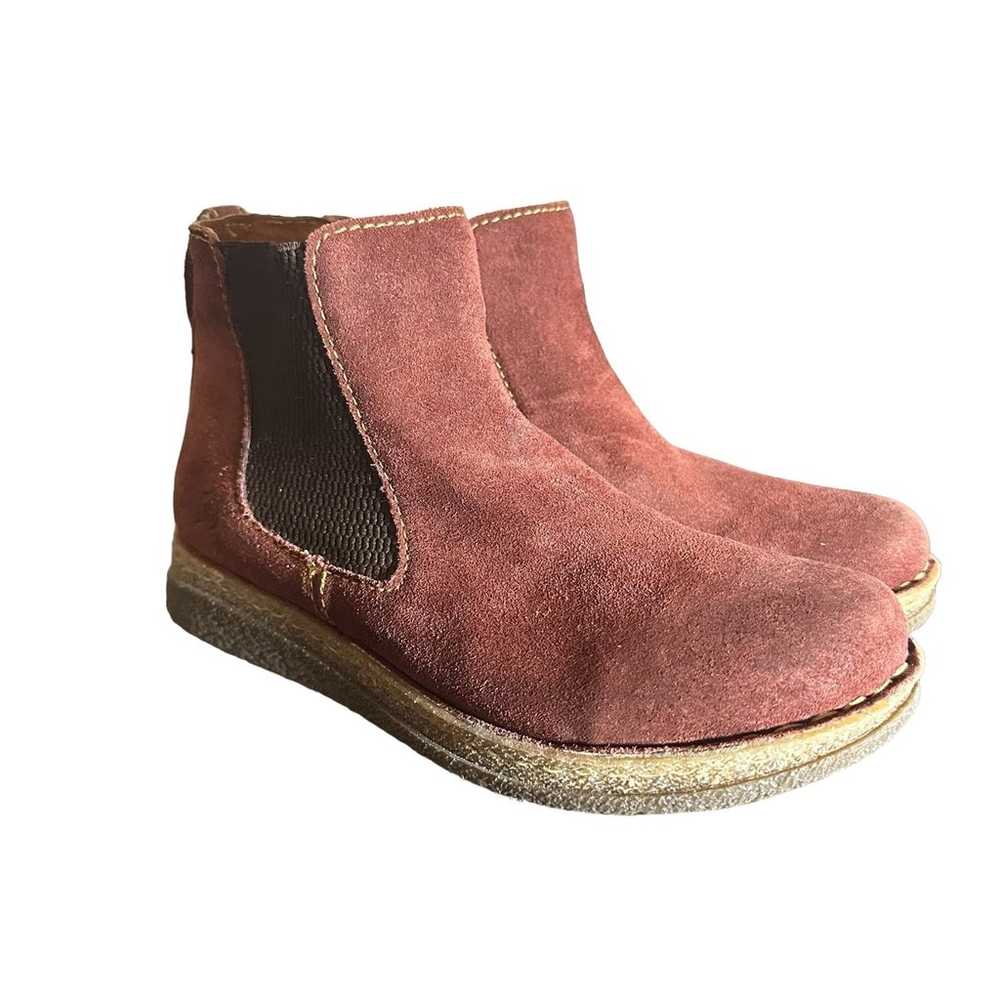 Born Faline Wedge Chelsea Boot dark brick distres… - image 1