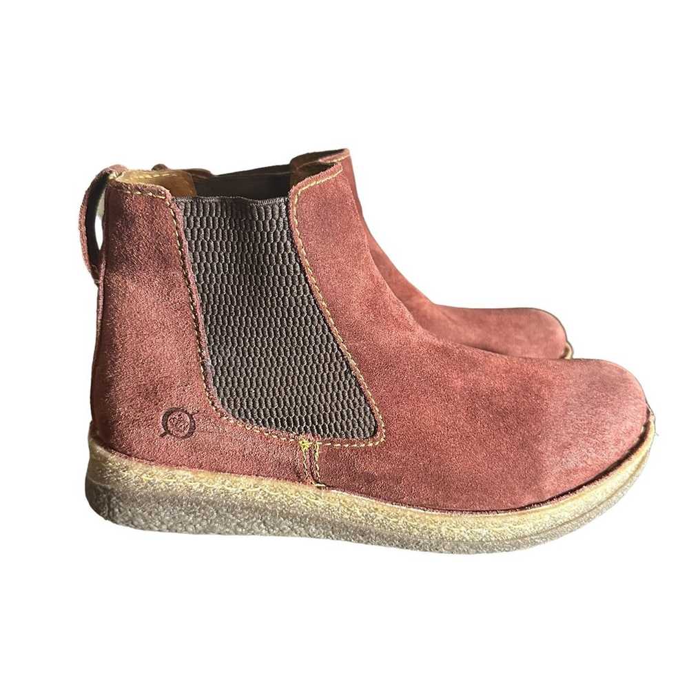 Born Faline Wedge Chelsea Boot dark brick distres… - image 2