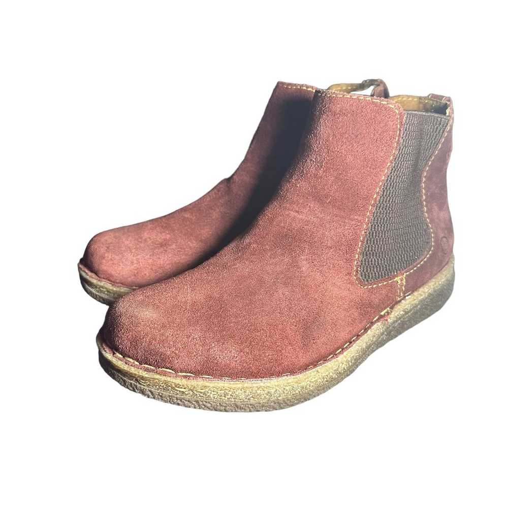 Born Faline Wedge Chelsea Boot dark brick distres… - image 4