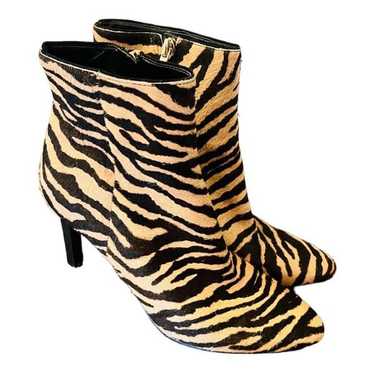 Marc Fisher Cow Fur Zenetta Tan Zebra Ankle Boot b