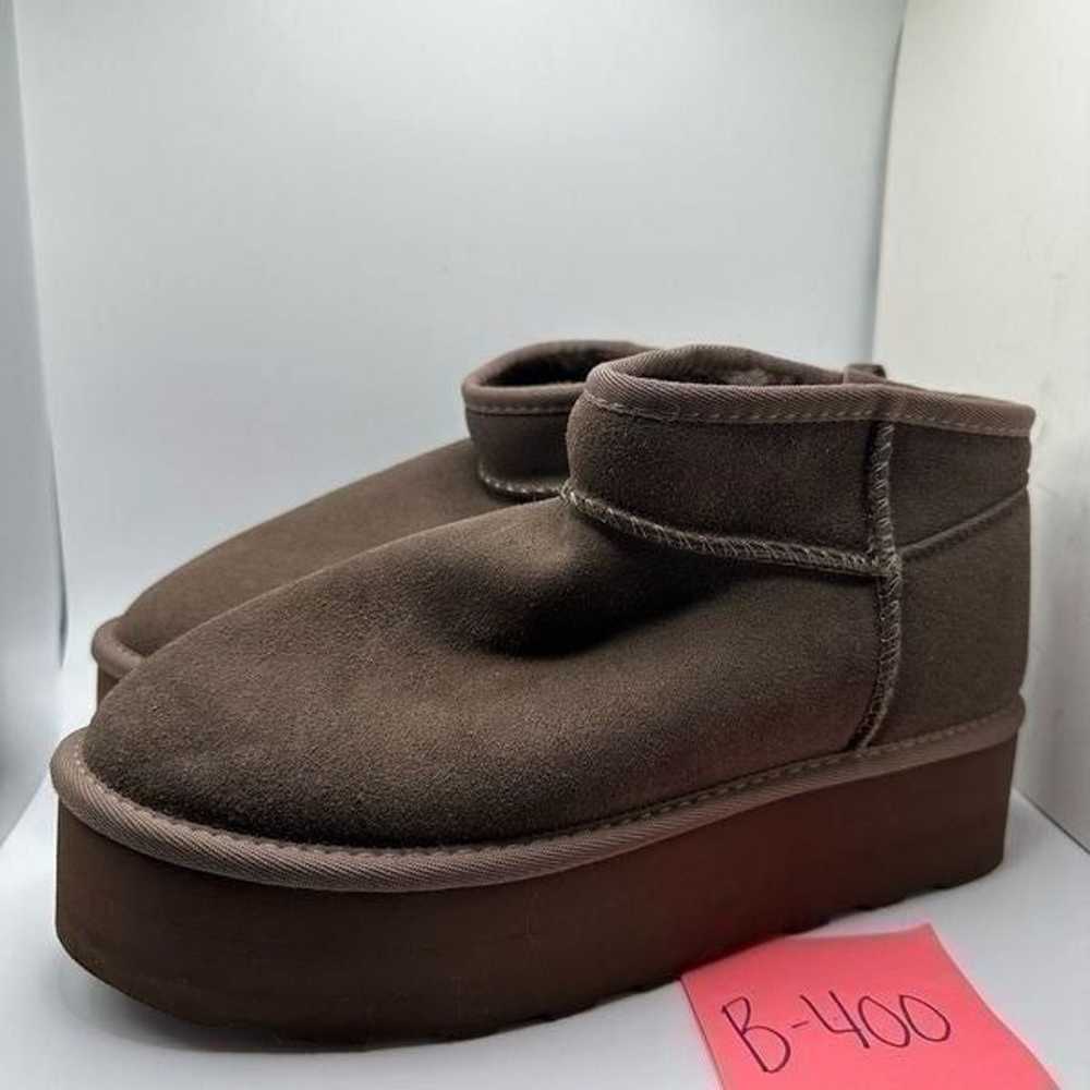 CUSHIONAIRE Women's Genuine Suede pull platform b… - image 3