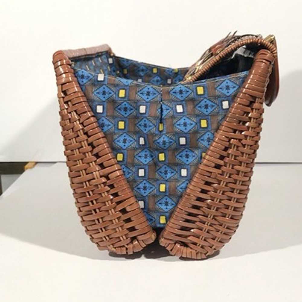 Wicker Bag 1960s, Handmade in British Hong Kong - image 8