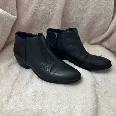 Sam Edelman Black Leather Heeled Ankle Boots