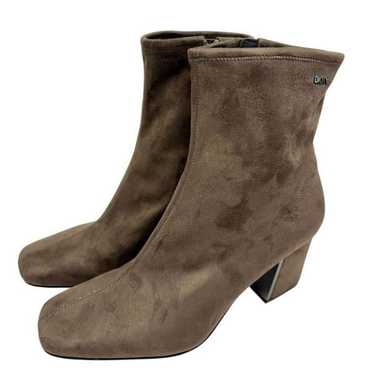 DKNY Boots Size 6 Brown Square Toe Block Heel Tex… - image 1