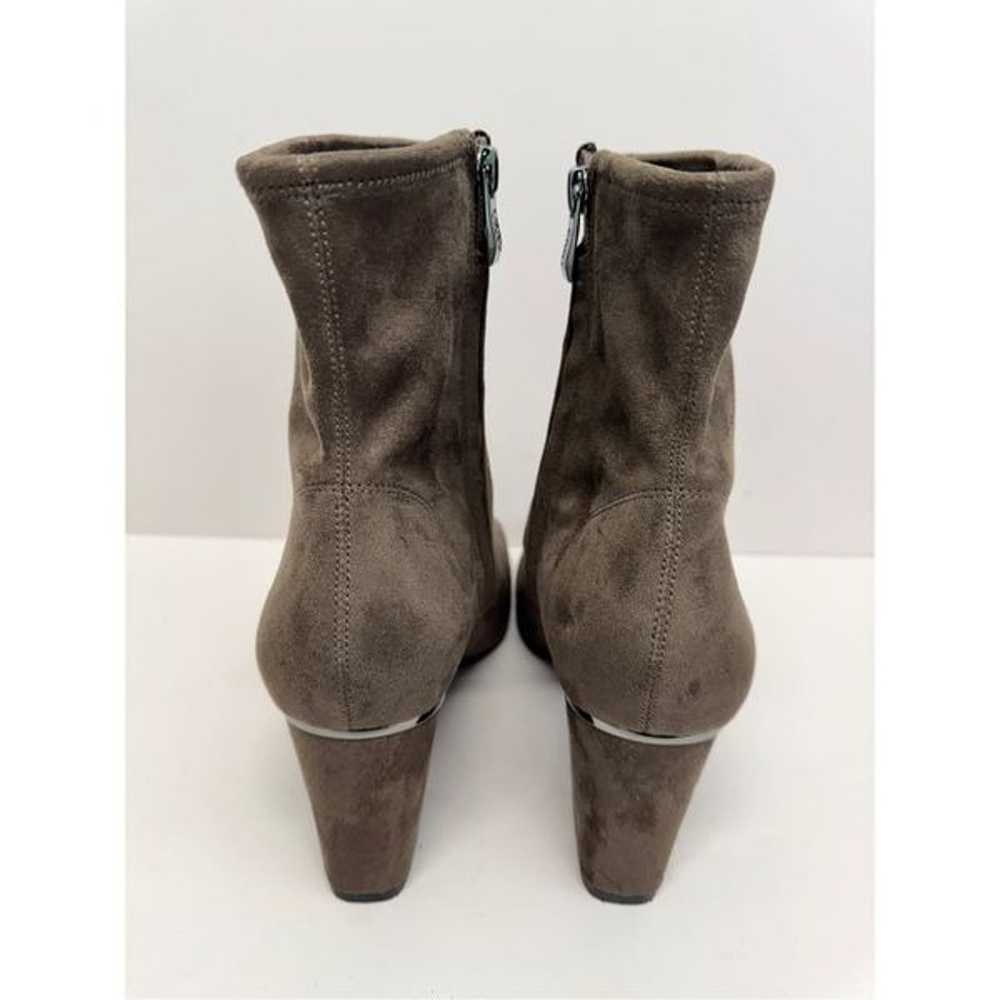 DKNY Boots Size 6 Brown Square Toe Block Heel Tex… - image 7