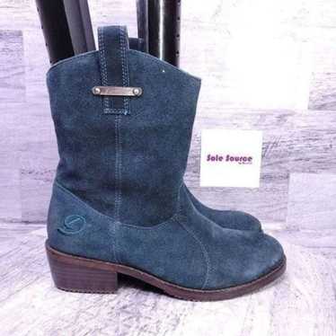 Diesel Pull on Suede Western Chelsea Boot Green s… - image 1