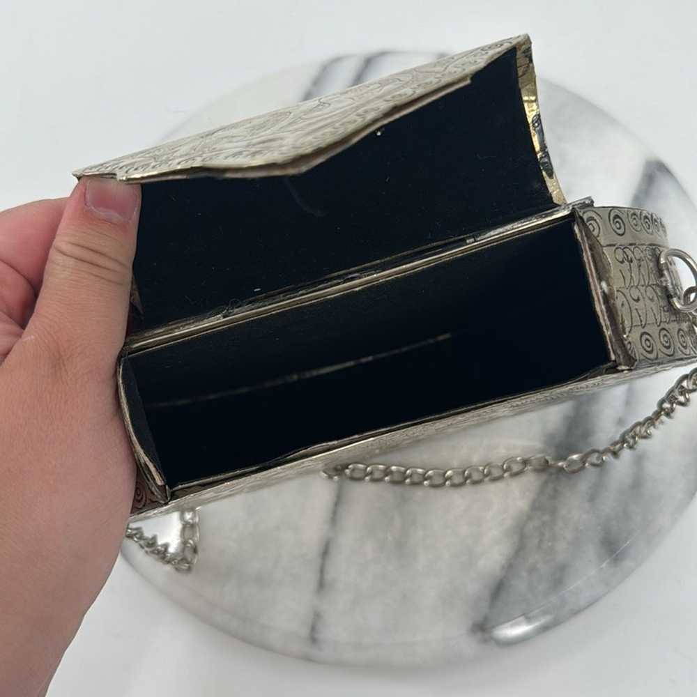 Vintage hammered Boho shoulder bag - image 5