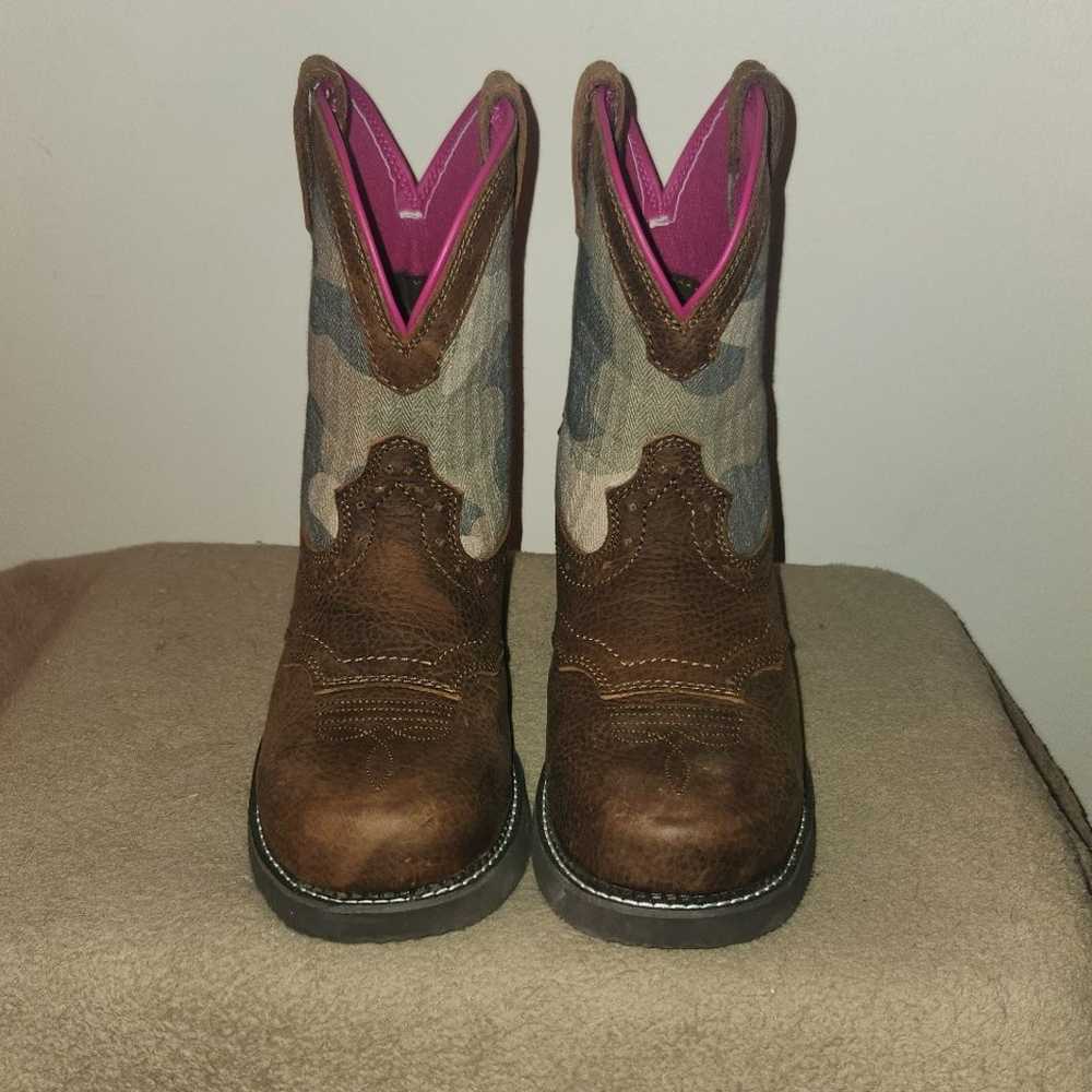 Cowboy boots with round toe. Only tried on. Never… - image 1