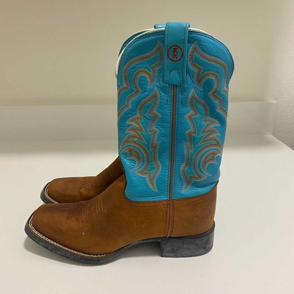 Tony Lama Rowena Western Cowboy Boots Square Toe … - image 1