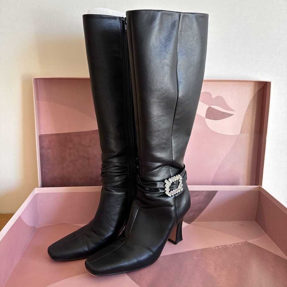 Herlipto Crystal Bucked Knee Boots - image 1