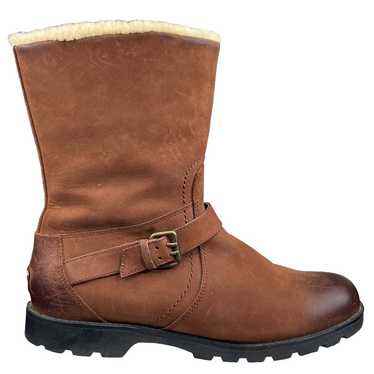 UGG Women’s Glendale Brown Leather Shearling Line… - image 1