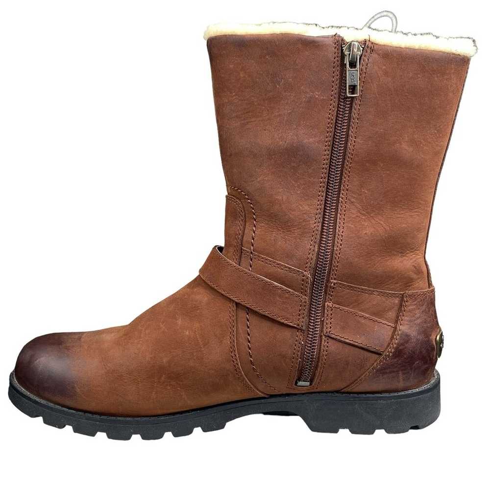 UGG Women’s Glendale Brown Leather Shearling Line… - image 2