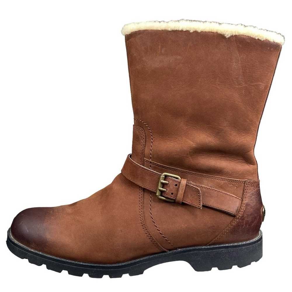 UGG Women’s Glendale Brown Leather Shearling Line… - image 3