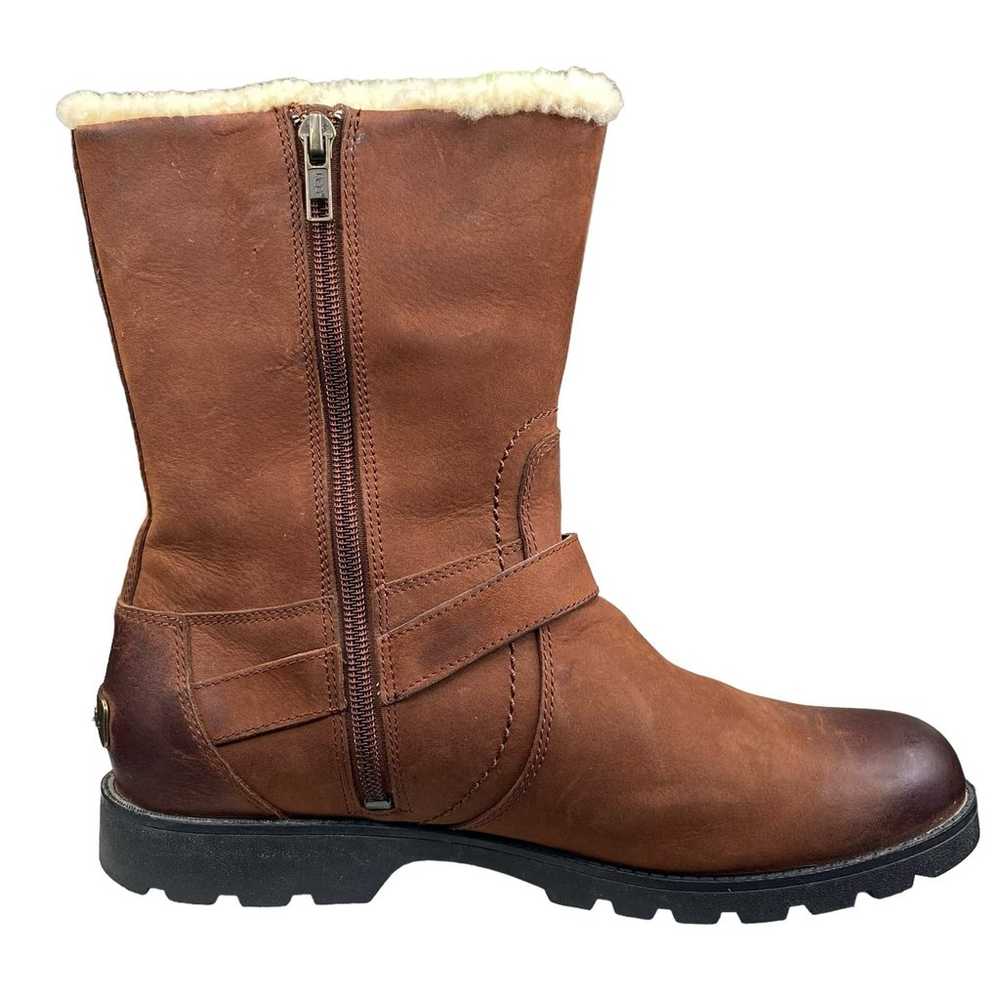 UGG Women’s Glendale Brown Leather Shearling Line… - image 4